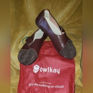 Owlkay brown velcro loafers